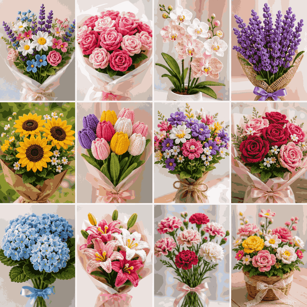 1000+ Flower Crochet Patterns Digital Bundle
