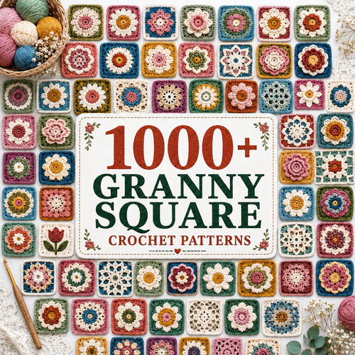 1000+ Granny Square Crochet Patterns Bundle PDF